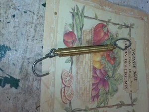 Vintage Brass Scale Chatillon Model IN-50 Hanging Brass Spring Scale 50 lb 25 Kg - Picture 1 of 1