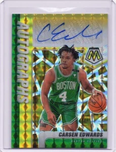 2020-21 Panini Mosaic - Carsen Edwards Autographs Mosaic Choice Gold Prizm /10 - Picture 1 of 2