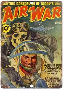 Pulp Magazine Air War 12" x 9" reproduction metal sign - Picture 1 of 1