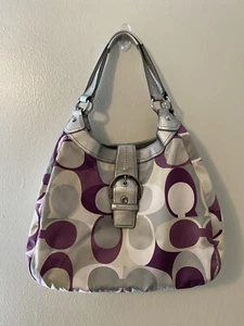 Coach Op Art Scarf Print Large Shoulder - Picture 1 of 8