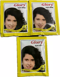 Glory Henna Hair Dye Black Colour ( 3 x 10g Sachet ) Halal - Picture 1 of 2