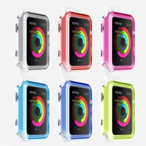 housse de protection couleur silicone ultra mince apple watch 42mm case cover - Zdjęcie 1 z 10