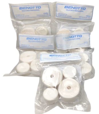 5 Benotto Smooth White Handlebar Tapes Cello Bar pack Vintage Bicycle New cinta - Image 1 of 4