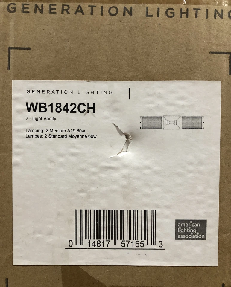 Feiss WB1842CH Paulson Bath Lighting, Chrome, 2-Light (23"W x 5"H) 120watts - Image 1 of 1
