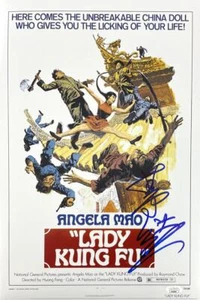 Angela Mao signiertes Autogramm Dame Kung Fu 12x18 Film Poster Foto mit JSA COA - Bild 1 von 2