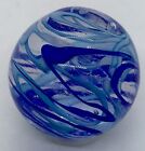 contemporary two tone swirl marble. It measures  .95 inch signed mint condition