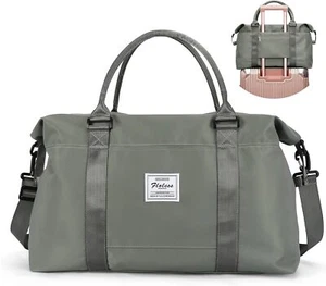Gym Bag for Women, Travel Duffel Bag,Weekender Overnight with Wet A-Green - Picture 1 of 7
