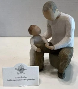 Demdaco Willow Tree “Abuelo” con estatuilla de nieto 2001 Susan Lordi #26058 - Imagen 1 de 12