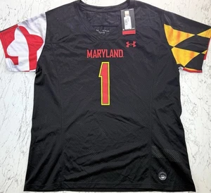Under Armour Maryland Terrapins Football Jersey #1 Women’s 2XL NWT - Picture 1 of 6