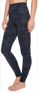 SPANX Leggings Women's Sz M High Rise Look At Me Now Black Camo Tummy Control - Picture 1 of 6