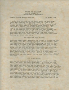 FELDMARSCHALL MONTGOMERY VON ALAMEIN (BERNARD MONTGOMERY) - TYPOSKRIPT SIGNIERT - Bild 1 von 4