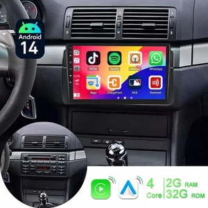 Android 14 For BMW 3 Series E46 Car Stereo Radio GPS Nav Head Unit Apple CarPlay - Picture 1 of 14
