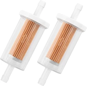 2 Pcs Inline Fuel Filter 1/4" Line High Flow Gas Diesel Motorcycle Snowmobile - Bild 1 von 5