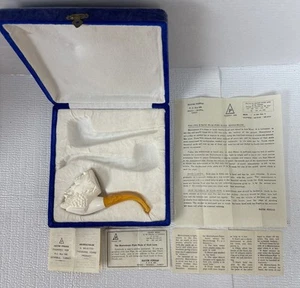 Pipa ESTATE Hayim Pinhas Meerschaum con scatola originale - Foto 1 di 12