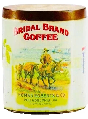 Bridal Brand Coffee Can Label on Metal Fridge Magnet - Image 1 of 4