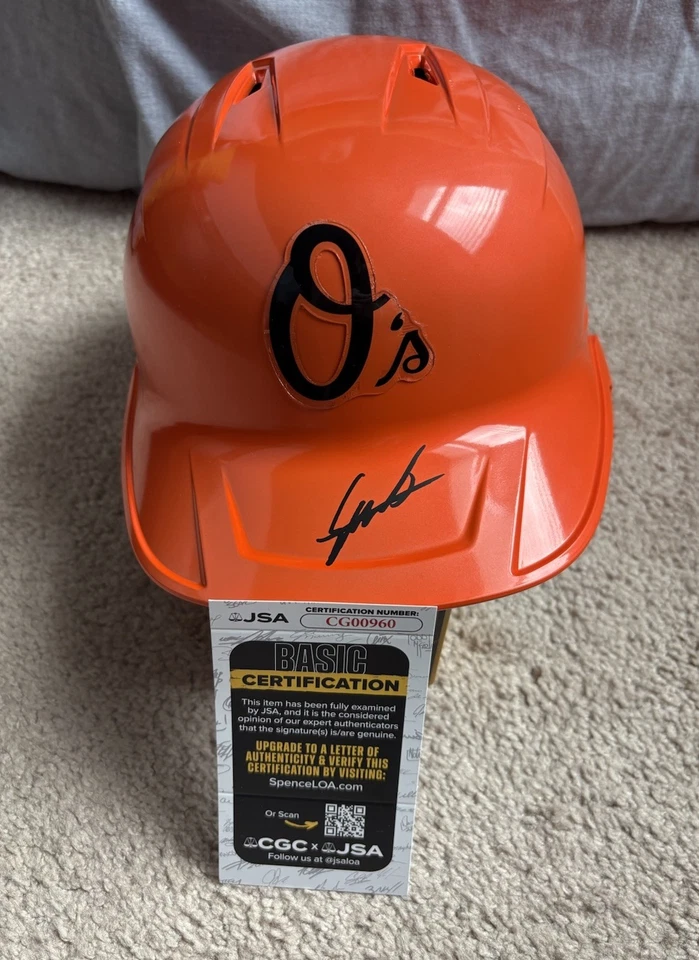 Samuel Basallo Signed Autographed Baltimore Orioles FULL SIZE Helmet JSA COA - Image 1 of 4