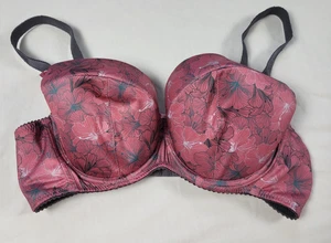 Reggiseno Comexim 85G Cinghia Regolabile Chiusura Schiena Rosa Floreale Lingerie Fiocco Civetta - Foto 1 di 6