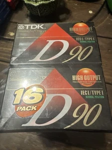 16er-Pack -TDK D90 High Output IECI/Typ 1 NPA Kassetten Bänder Neu Versiegelt LR3 - Bild 1 von 5