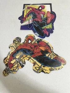 COMIC IMAGES Huge Decal X 2 1990 SPIDER MAN MCFARLANE 10" x 7" - Picture 1 of 5