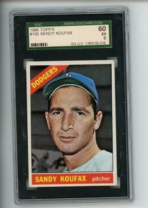 1966 Topps Sandy Koufax #100 Dodgers SGC 60 SGC 5 READ - Picture 1 of 6