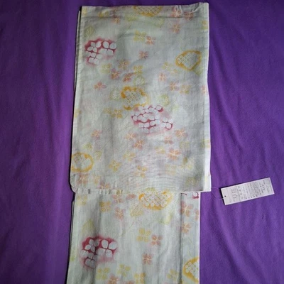 Floral pattern Yukata 100% cotton 165cm - image 1 of 4