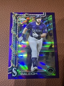 2025 Topps Chrome Holiday Cal Raleigh Purple /299 Mariners Dumper. - Bild 1 von 3
