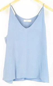 SUISTUDIO Jules Bluse UK10 Damen blau Seide leicht V-Ausschnitt Trägerdetail * - Bild 1 von 8