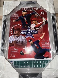 SHOHEI OHTANI MIKE TROUT & WALSH SIGNED ALL-STARS 15x21 FRAMED PSA/DNA Authentic - Picture 1 of 8