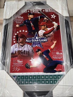 SHOHEI OHTANI MIKE TROUT & WALSH SIGNED ALL-STARS 15x21 FRAMED PSA/DNA Authentic - Image 1 of 4