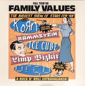 FAMILY VALUES KORN RAMMSTEIN LIMP BIZKIT Album Cover Promo 12x12 Flat Poster - Picture 1 of 2