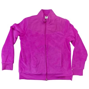 Athletic Works large 12-14 purple long sleeve sport fleece zip up - Picture 1 of 4