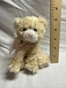 GUND Penny Plush Kitty Cat Kitten Stuffed Tabby Cream Brown Stripe With Sound - Picture 1 of 7