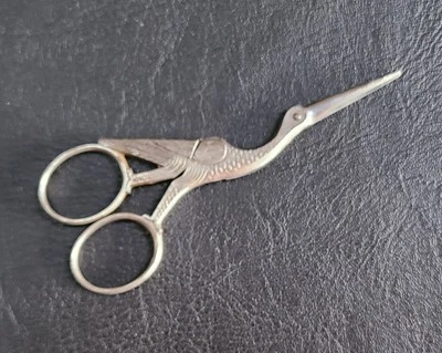 Antique Bird Crane Sewing Scissors Asbro Germany  - Image 1 of 4