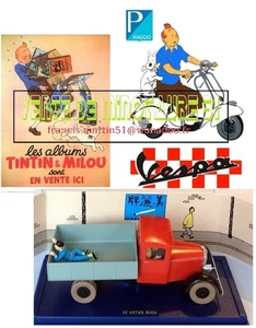 Tintin voiture Atlas No 36 -Camion rouge Le lotus bleu  + Kdo 1 affiche au choix - Imagen 1 de 24