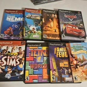 PS2 Family Game Lot Bundle Tetris Sims Cars Family Fued Nemo TESTED PlayStation - Picture 1 of 4