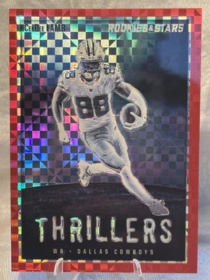 2023 Panini Rookies & Stars - Thrillers CeeDee Lamb #TH-9 Red Plaid Prizm - Image 1 of 3