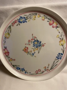Design Imports Made in Italy Melamin rund florales Design Serviertablett - Bild 1 von 3
