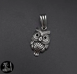 Sterlingsilber 925 Eule Uhu Anhänger Halskette Silber Massiv Schmuck NEU - Bild 1 von 10