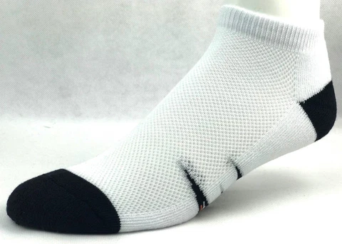 Anaheim Ducks "Money" No-Show Ankle Socks - White Cover