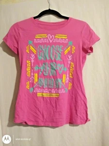 XL(14/16) Twirl girl pink choose your adventure short sleeve shirt - Picture 1 of 4
