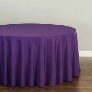 1 or 10 pcs 120 in. Round Polyester Tablecloth, 30 Colors! Wedding Party Event - Picture 1 of 74