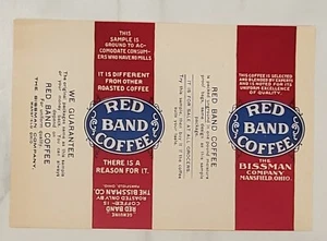 LABEL Red Band Coffee Can Bissman Mansfield Ohio - Picture 1 of 1