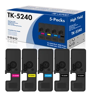 5er Set Laser Toner Kartuschen Toner Patronen für Kyocera TK-5240 TK 5240 TK5240 - Afbeelding 1 van 10