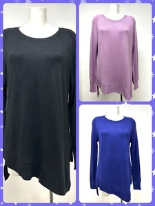 Ex Evans Curve Lightweight Asymmetric Hem Top/Jumper Sizes 14-28 - Picture 1 of 25