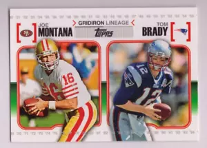 2010 Topps - Gridiron Lineage #GL-MOB Tom Brady, Joe Montana - Picture 1 of 2