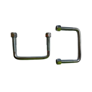 2x Trailer Jockey Wheel U Bolts 100mm Draw Bar 70mm Wide Square - Picture 1 of 1