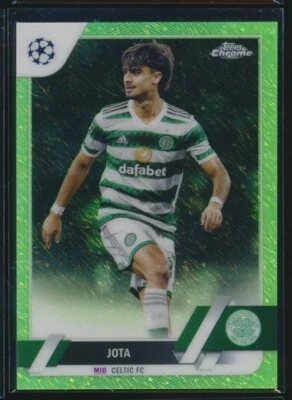 Topps Chrome 2022-23 Jota Neon Green Shimmer /399 Celtic Color Match #17 Ref SSP - Image 1 of 2