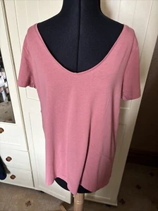 ESMARA Ladies Dusky Pink Pure Cotton Jersey Short Sleeve T Shirt Size L - Picture 1 of 7