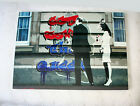 GOD SAVE THE QUEEN William & Kate Spraying Graffiti Modern Art Painting Picture