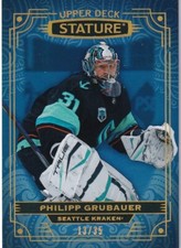 2022/23 UPPER DECK STATURE BLUE PARALLEL BASE CARD PHILIPP GRUBAUER 13/35